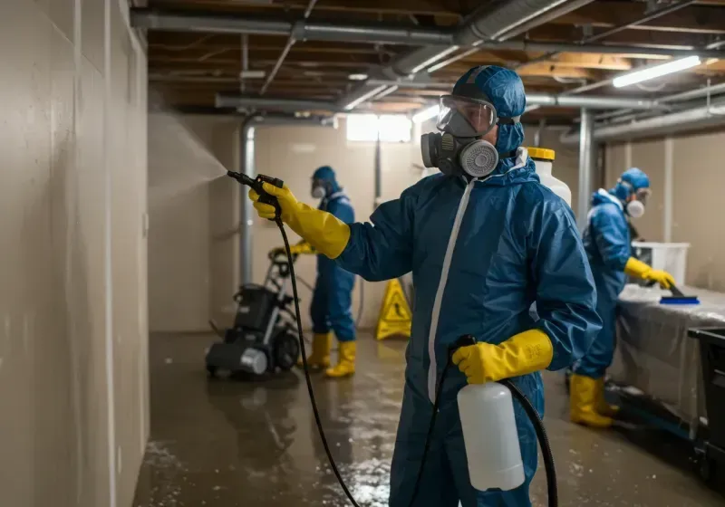 Basement Sanitization and Antimicrobial Treatment process in Maggie Valley, NC