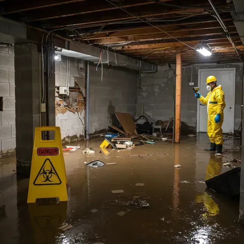 Flooded Basement Electrical Hazard in Maggie Valley, NC Property