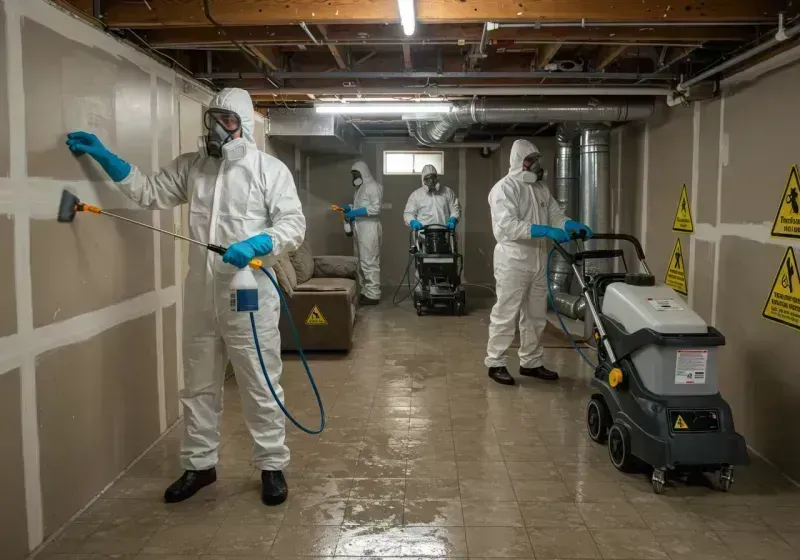 Basement Moisture Removal and Structural Drying process in Maggie Valley, NC